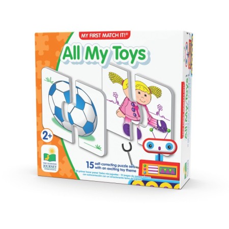 Puzzle Educativ de potrivire Jucarii cu 15 perechi de piese auto-corectante 2-5 ani